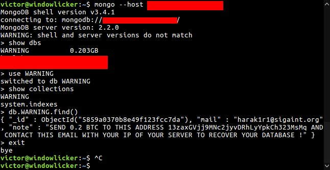 Hacker held open MongoDB databases for ransom