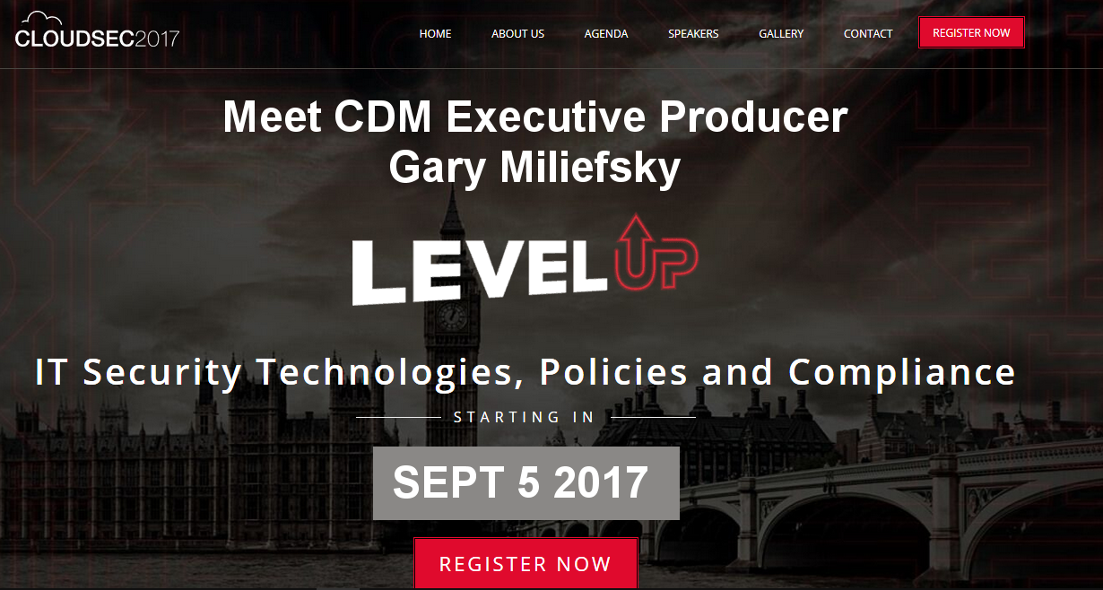 Level Up at CloudSEC 2017:  The Premier IT Security Conference in London
